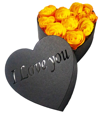 i love you kutu, kalp kutu gül, pembe gül kutusu,