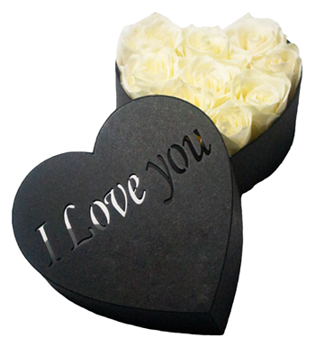 i love you kutu, kalp kutu gül, pembe gül kutusu,