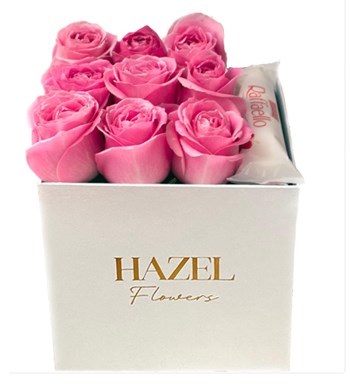 pembe gül, kutuda gül, hediye, sevimli ayıcık