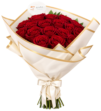 19 adet gül, premium kırmızı gül buketi, taze çiçek siparişi