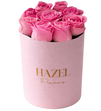 kutuda pembe gül, pembe yuvarlak kutu çiçek, istanbul çiçek