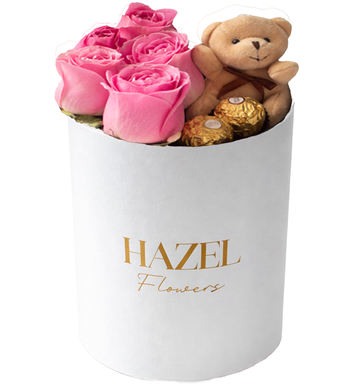 kutuda pembe gül, çiçekçi, rocher, istanbul aynı gün çiçek.