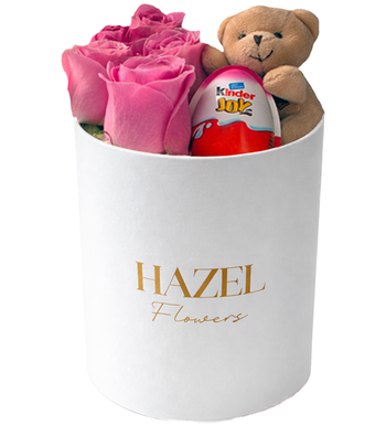 kutuda pembe gül, aynı gün çiçek, istanbul çiçekçi